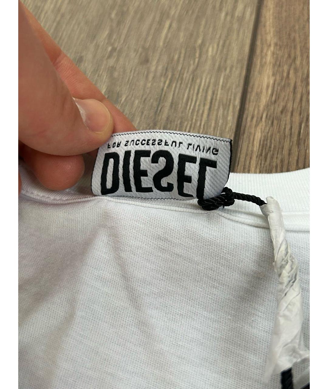 DIESEL Белая хлопковая футболка, фото 7