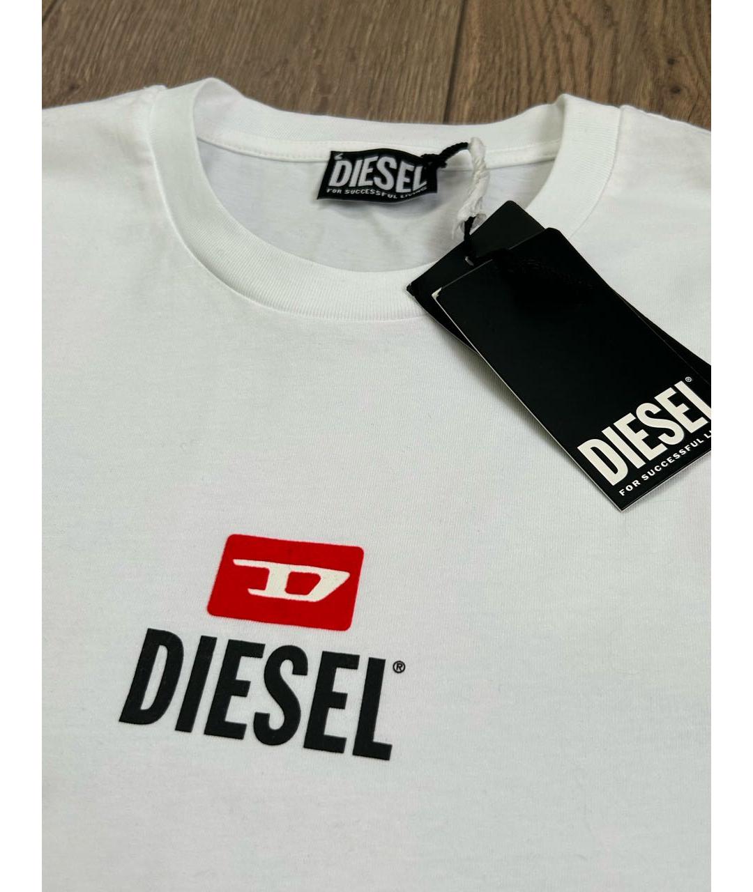 DIESEL Белая хлопковая футболка, фото 2