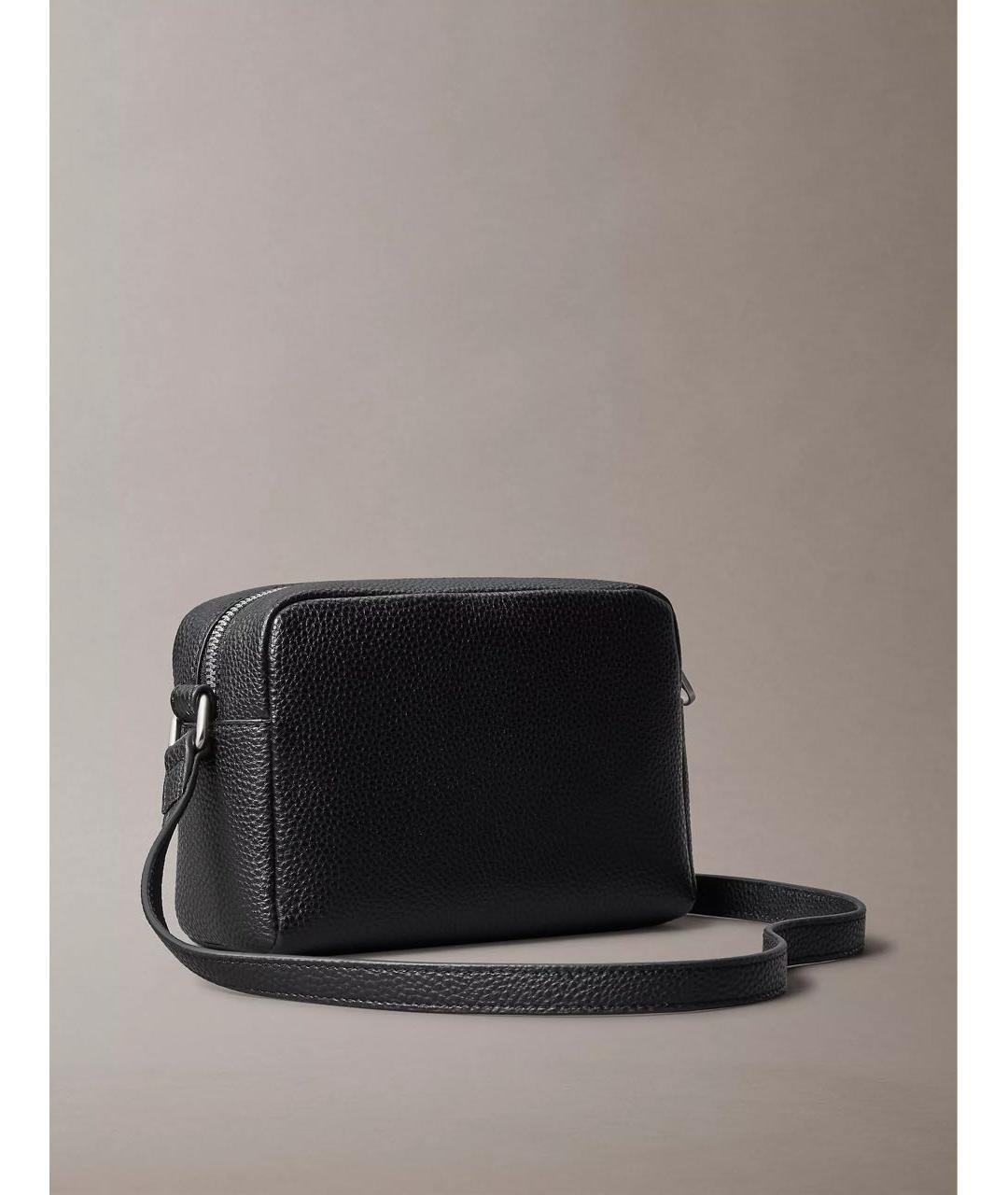 CALVIN KLEIN Черная сумка через плечо из искусственной кожи, фото 3