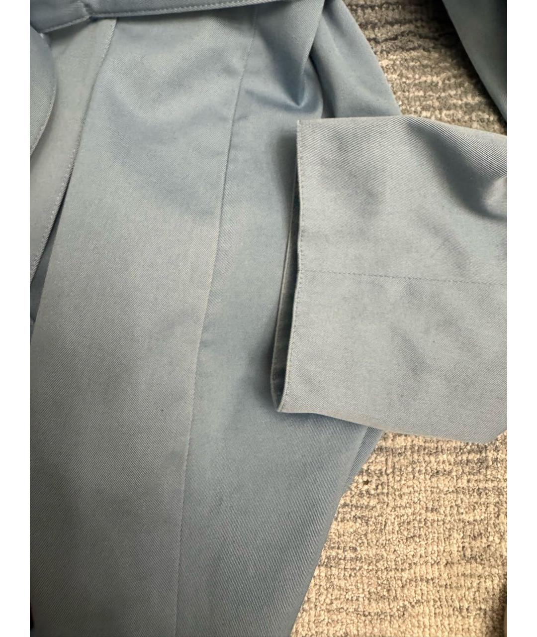 THEORY Голубой хлопковый тренч/плащ, фото 8