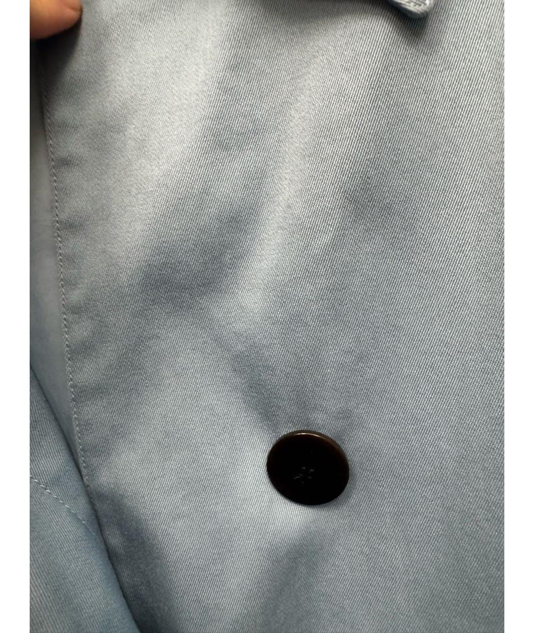 THEORY Голубой хлопковый тренч/плащ, фото 5