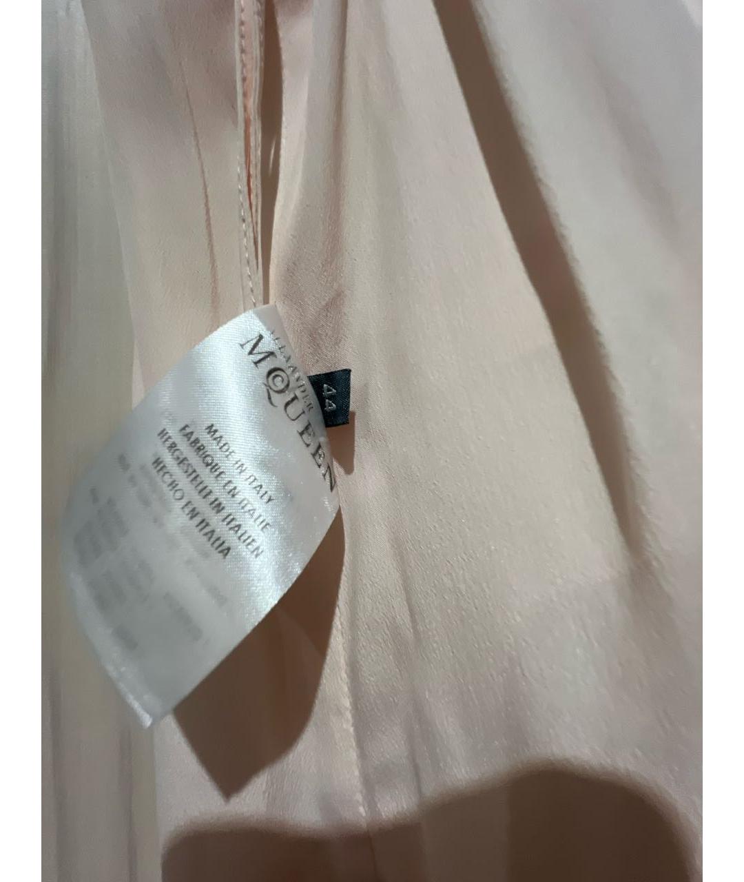 ALEXANDER MCQUEEN Розовое вискозное коктейльное платье, фото 4