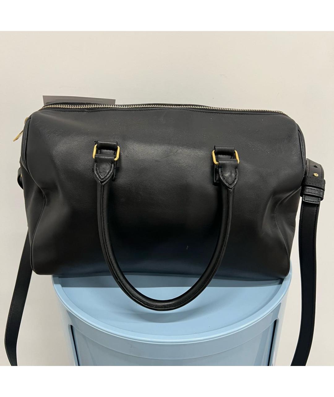 SAINT LAURENT Черная кожаная сумка на плечо, фото 3