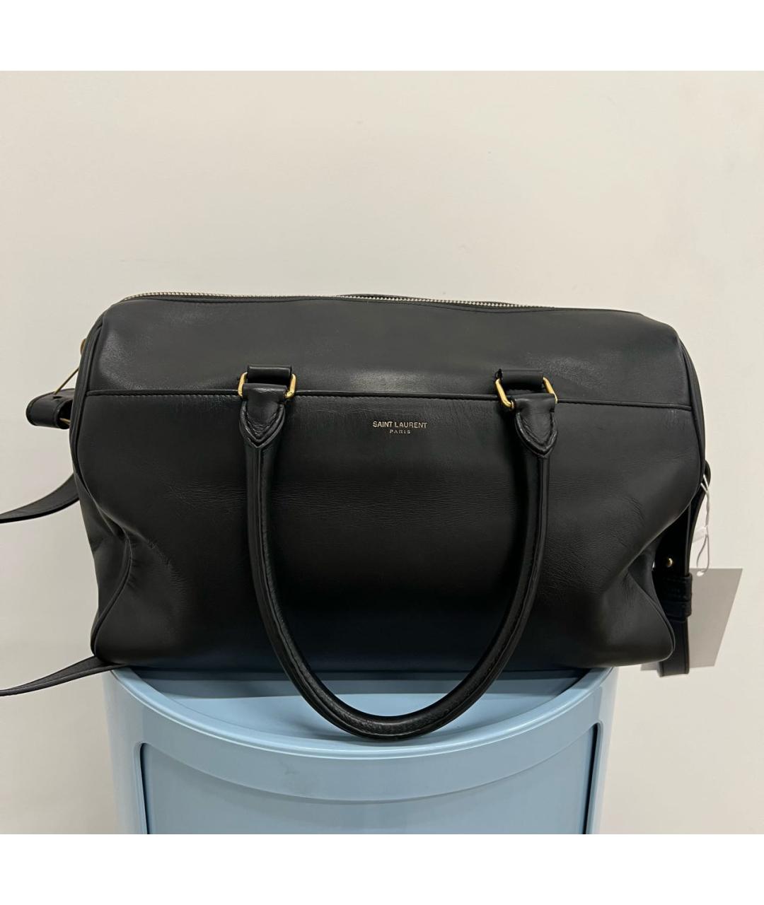 SAINT LAURENT Черная кожаная сумка на плечо, фото 9