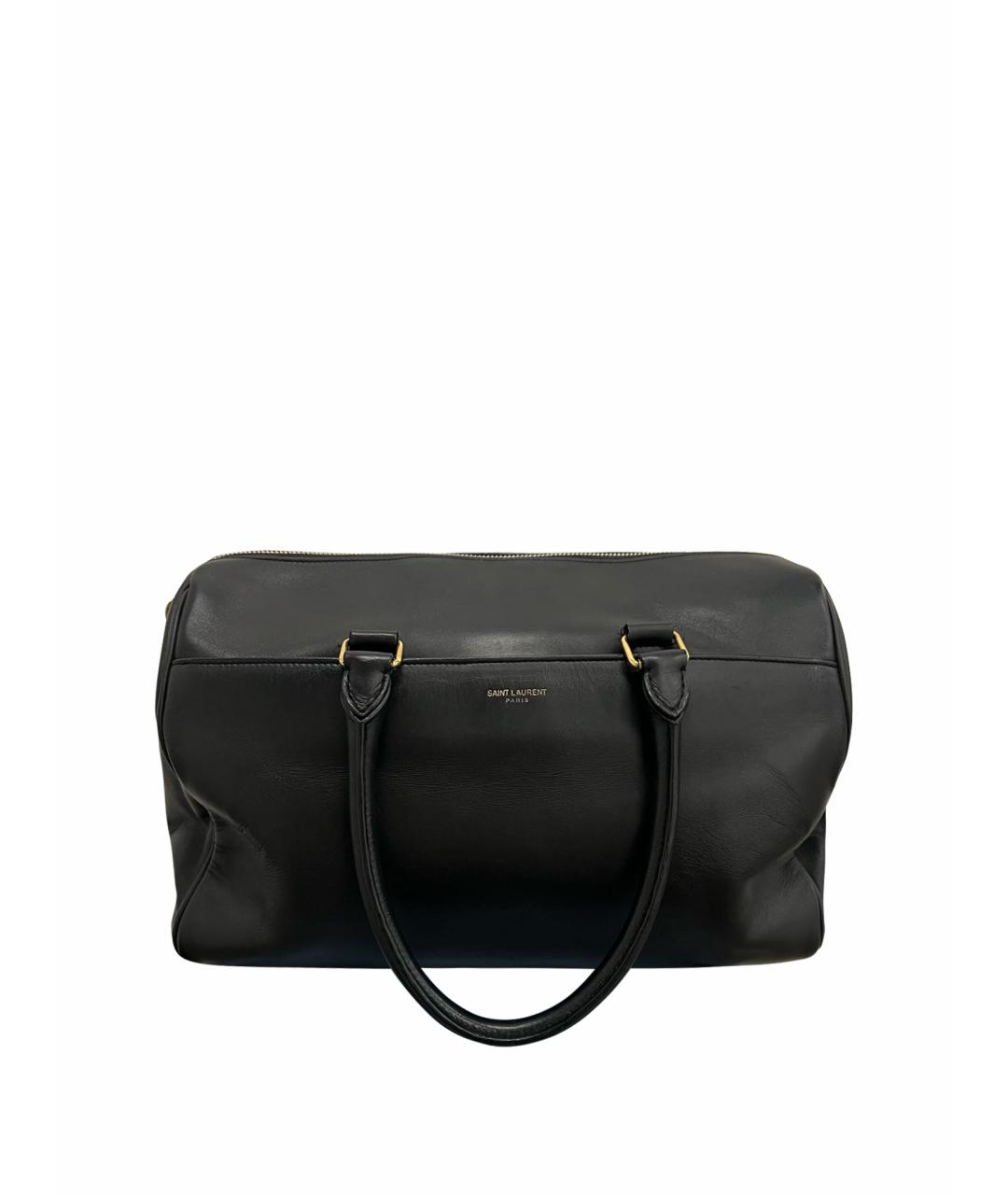 SAINT LAURENT Черная кожаная сумка на плечо, фото 1