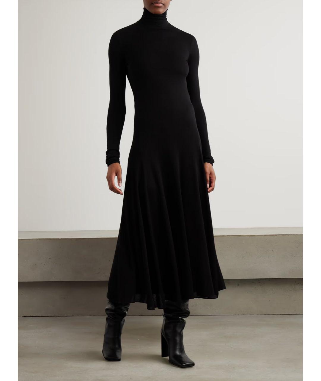 ALAIA Черное вискозное платье, фото 2