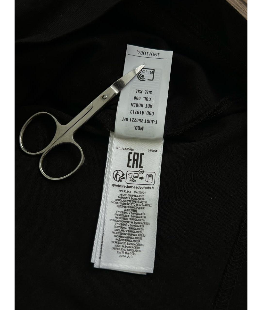 DIESEL Черная хлопковая футболка, фото 5