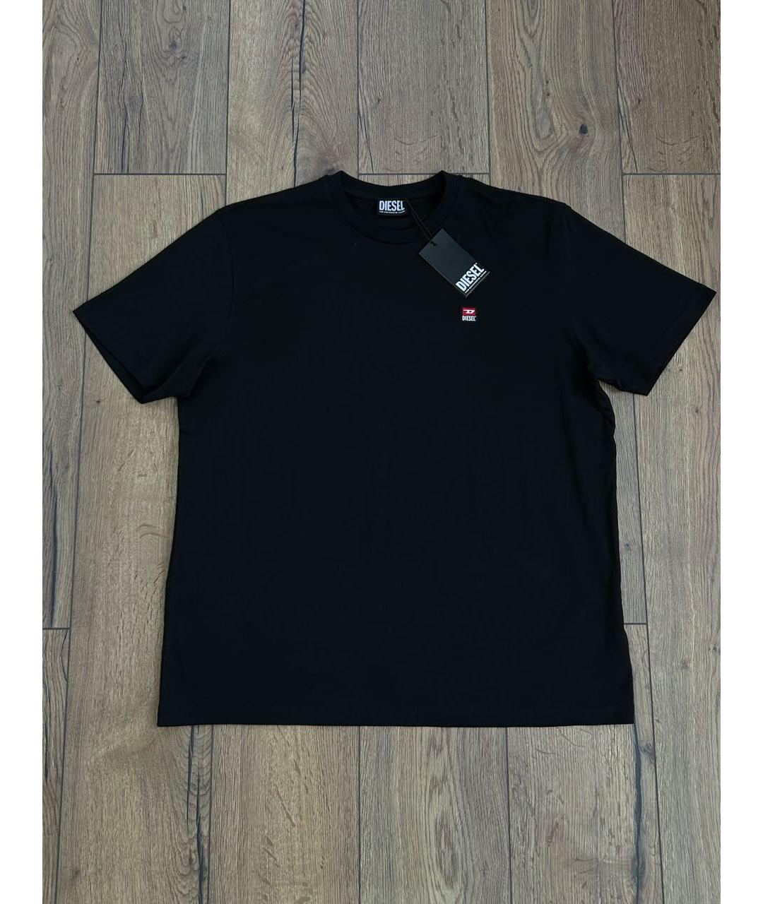 DIESEL Черная хлопковая футболка, фото 6
