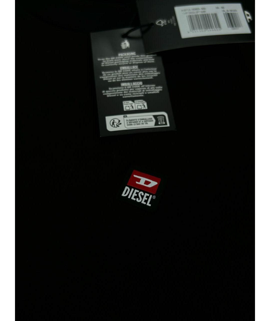 DIESEL Черная хлопковая футболка, фото 3
