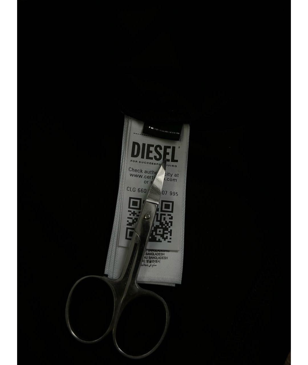 DIESEL Черная хлопковая футболка, фото 4