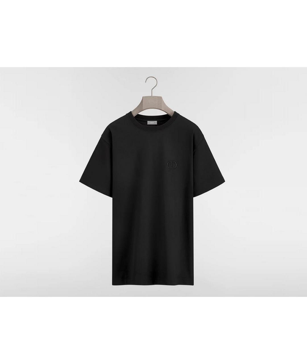 CHRISTIAN DIOR Черная хлопковая футболка, фото 9