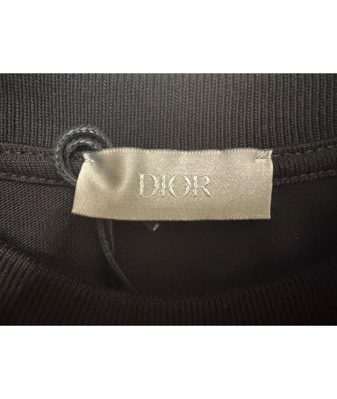 CHRISTIAN DIOR Черная хлопковая футболка, фото 6