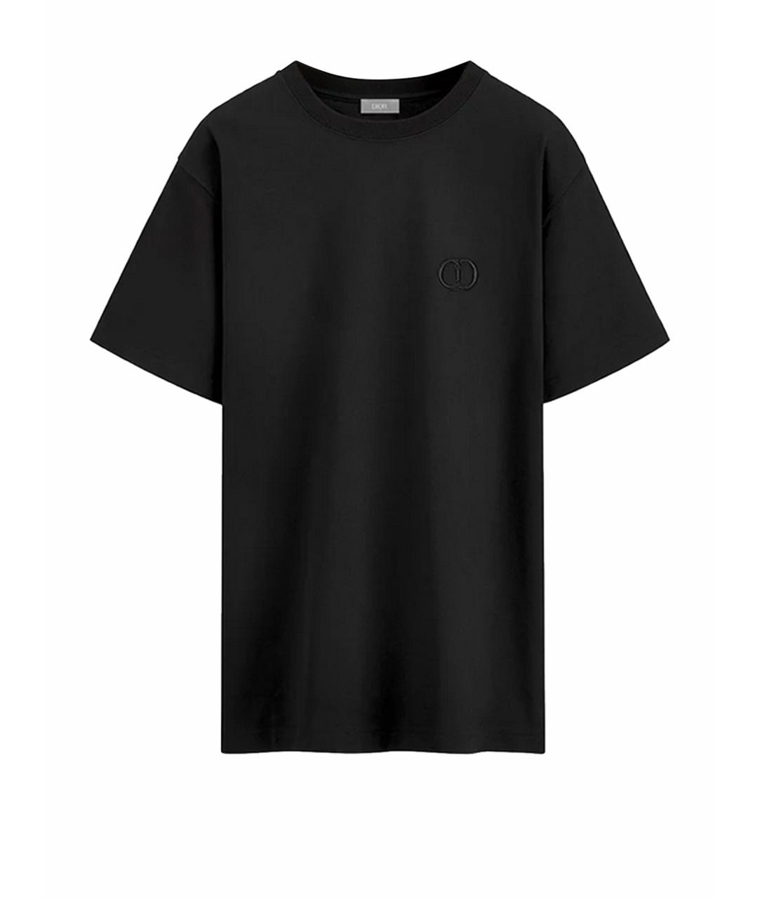 CHRISTIAN DIOR Черная хлопковая футболка, фото 1