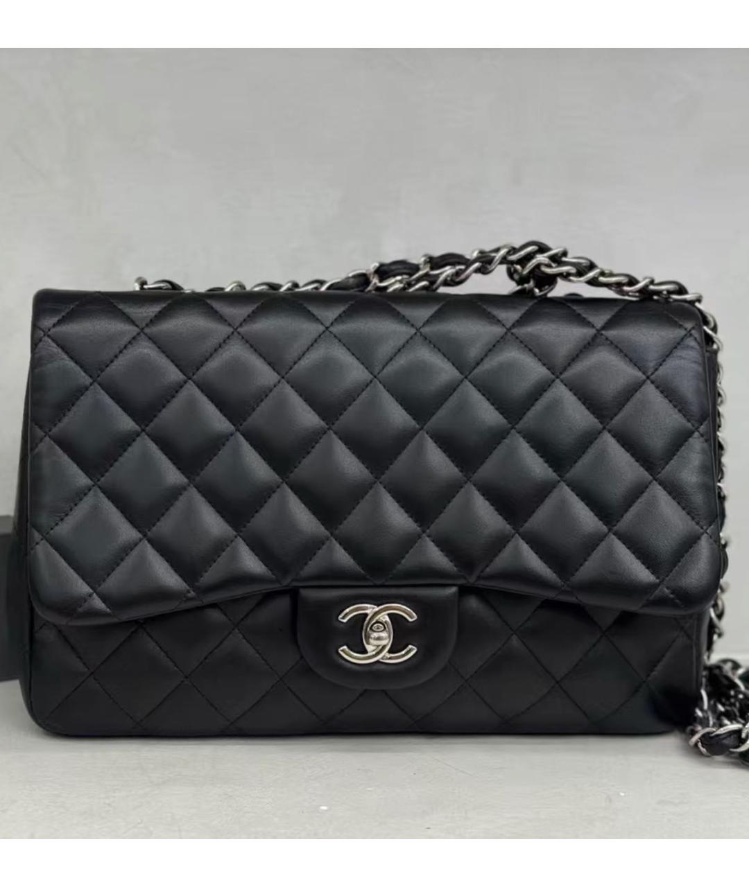 CHANEL Черная кожаная сумка через плечо, фото 7