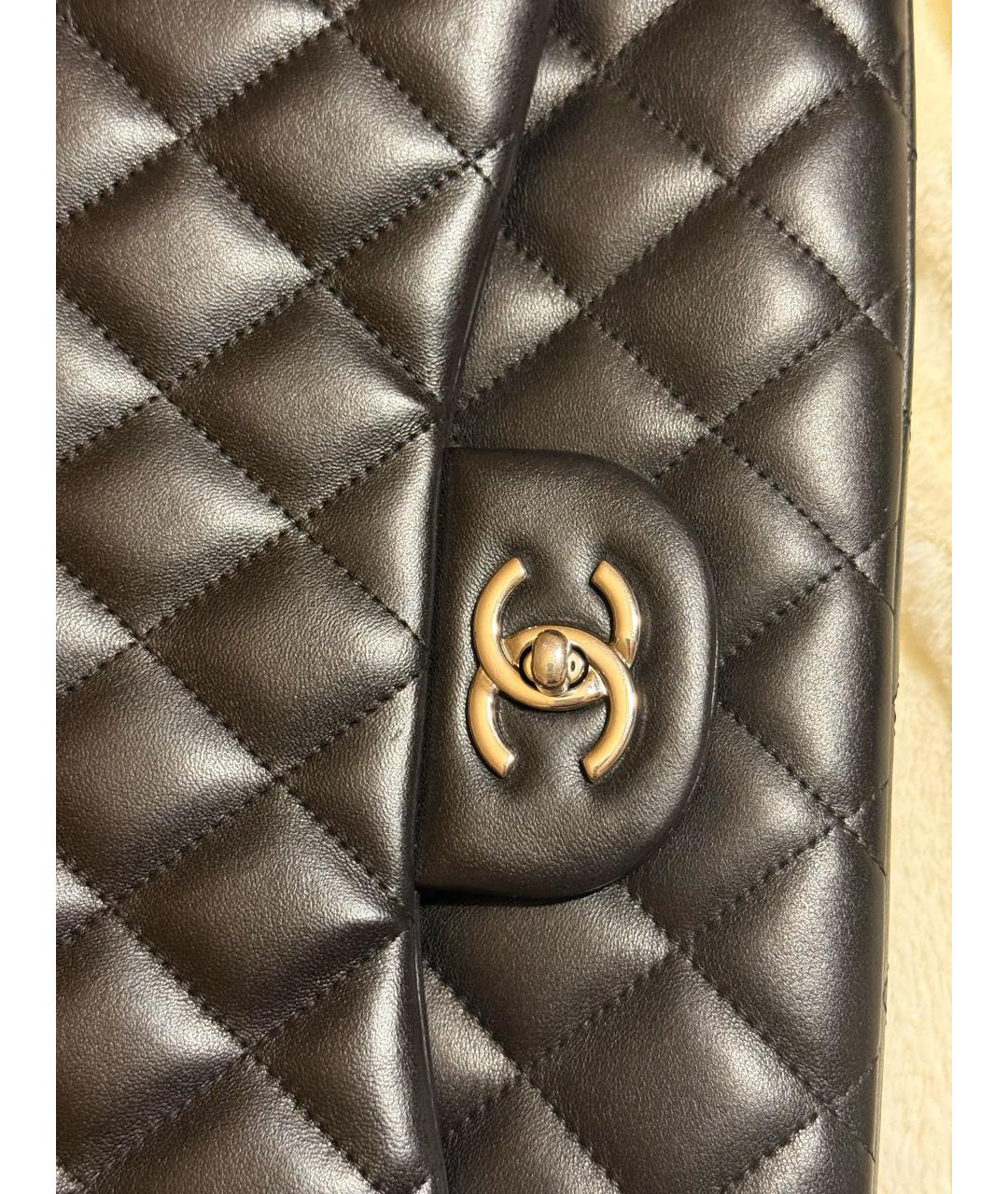 CHANEL Черная кожаная сумка через плечо, фото 6