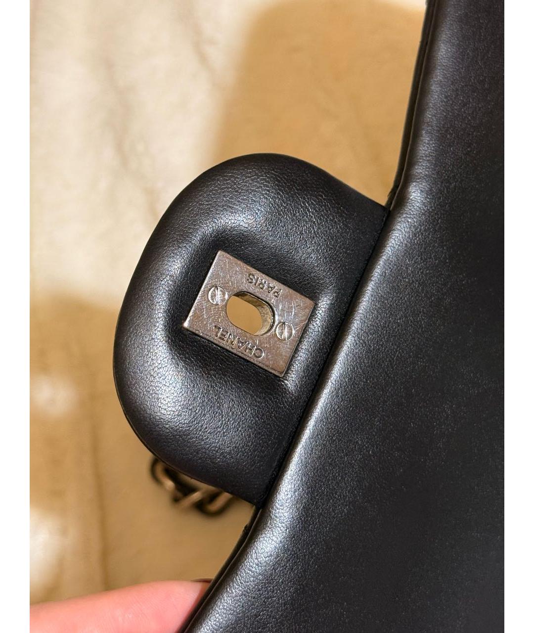 CHANEL Черная кожаная сумка через плечо, фото 5