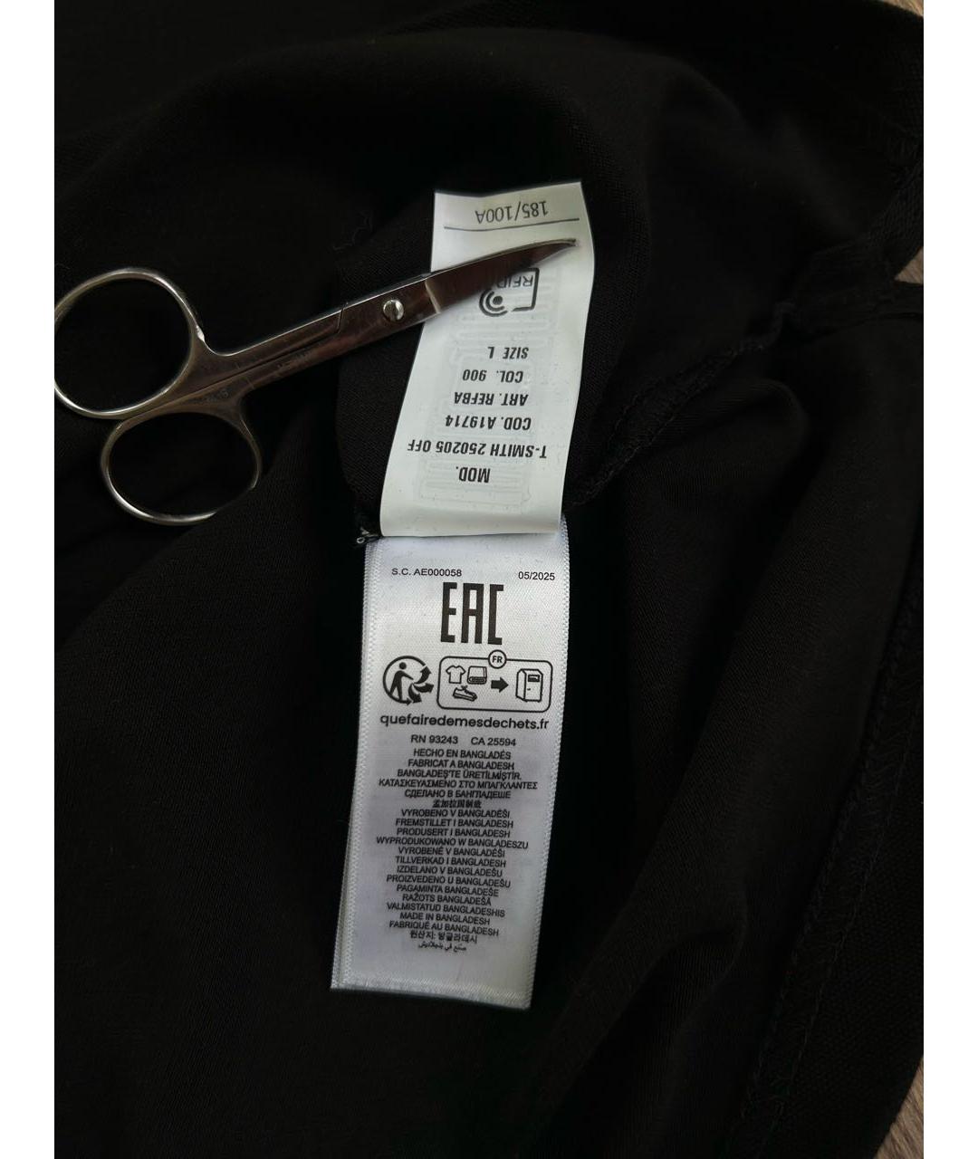 DIESEL Черная хлопковая футболка, фото 4