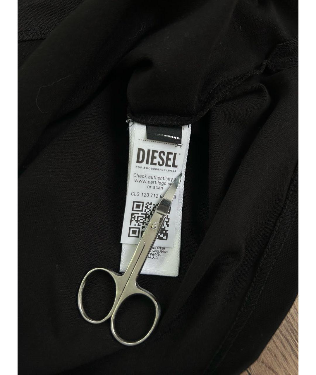 DIESEL Черная хлопковая футболка, фото 3