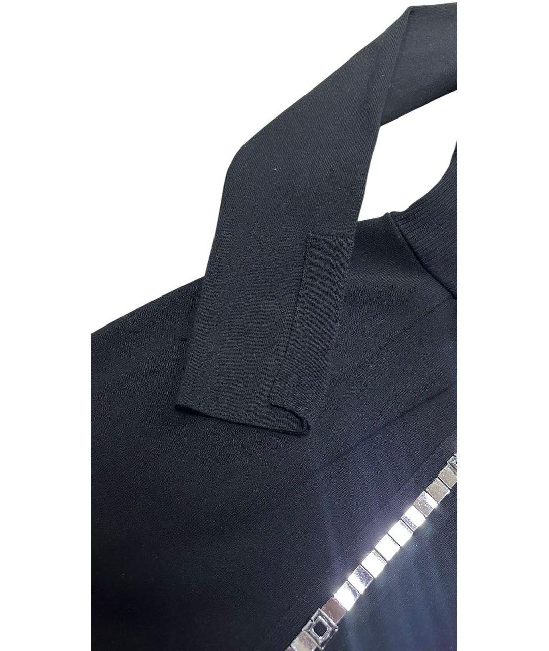 PINKO Черное хлопковое коктейльное платье, фото 4