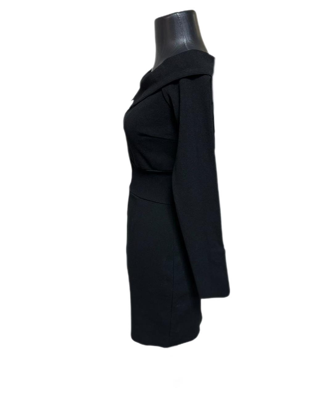 PINKO Черное хлопковое коктейльное платье, фото 6