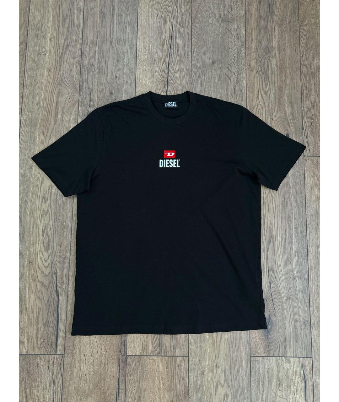 DIESEL Черная хлопковая футболка, фото 6