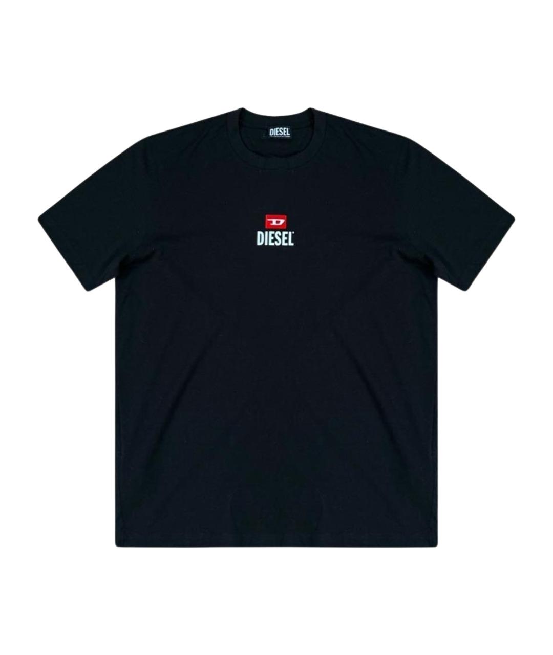 DIESEL Черная хлопковая футболка, фото 1