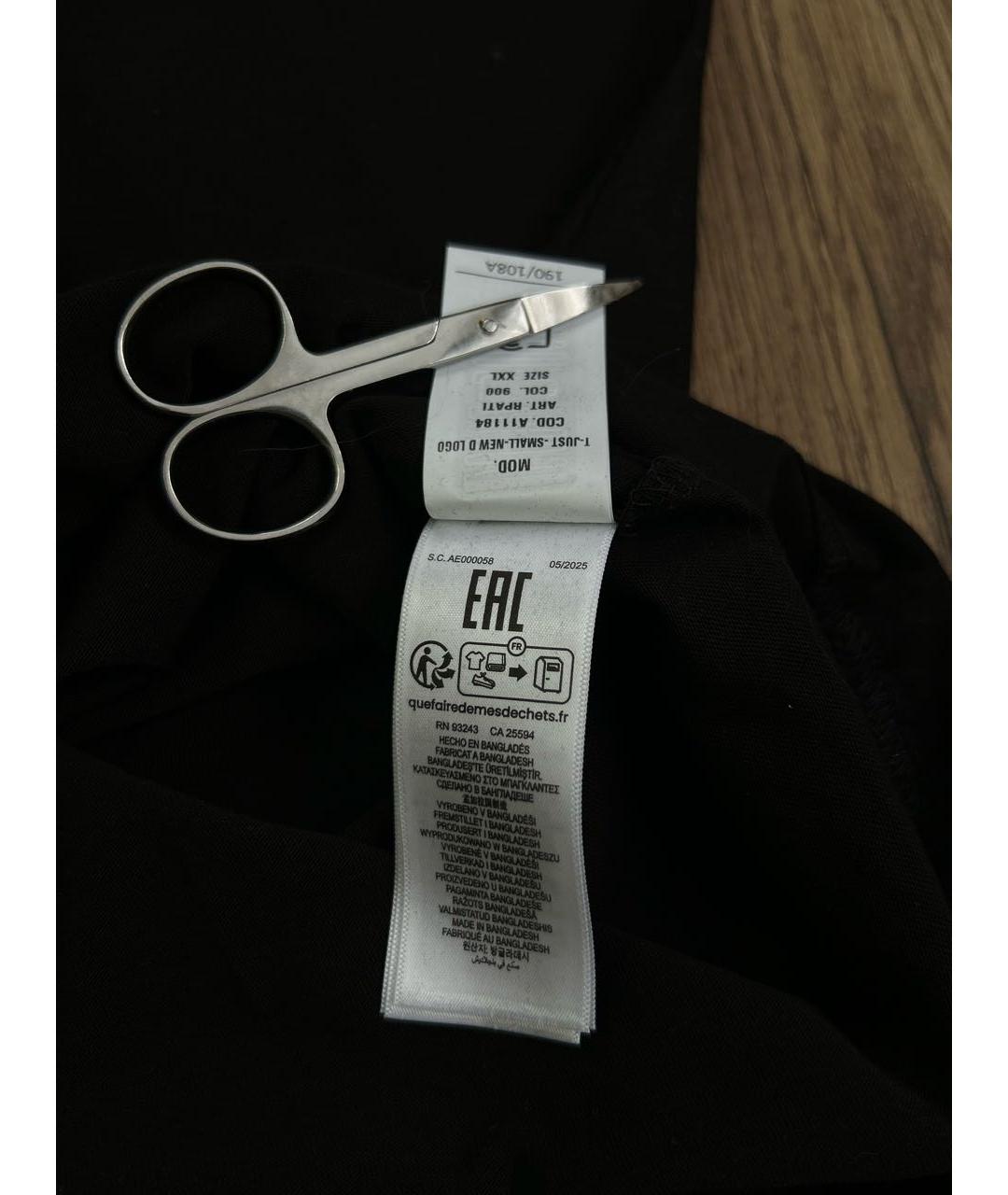 DIESEL Черная хлопковая футболка, фото 5