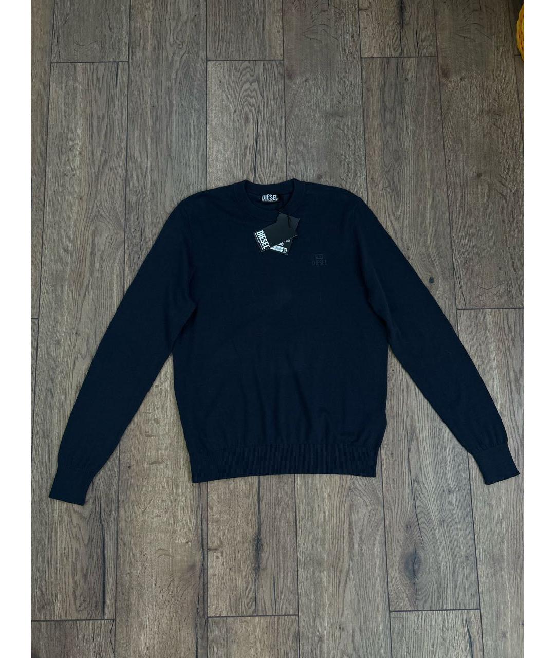 DIESEL Темно-синий шерстяной джемпер / свитер, фото 6