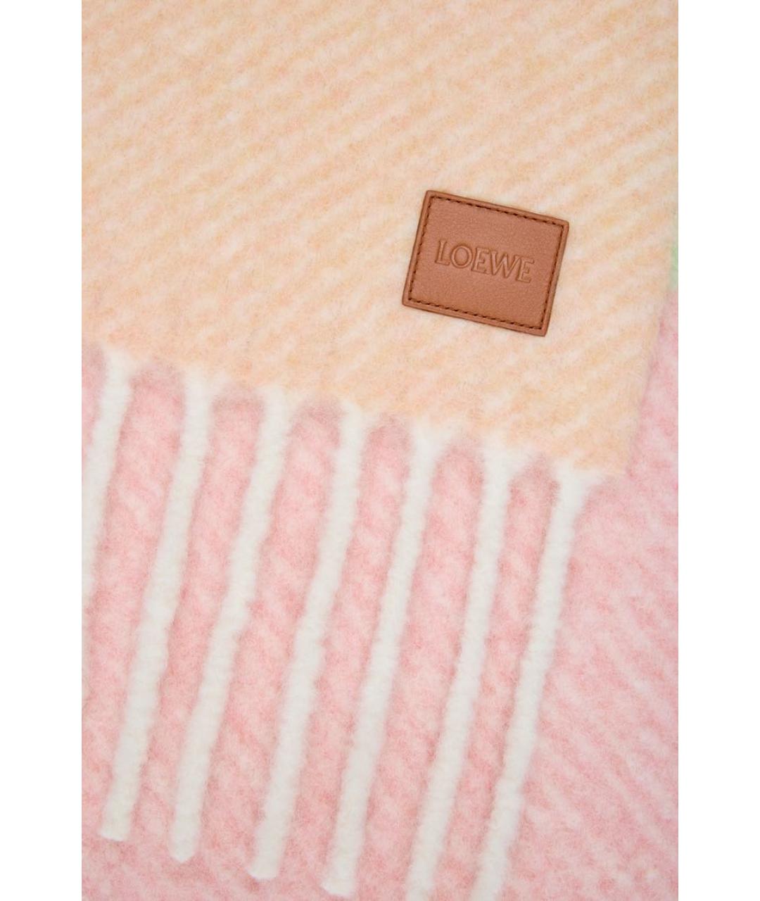 LOEWE Мульти шерстяной шарф, фото 3