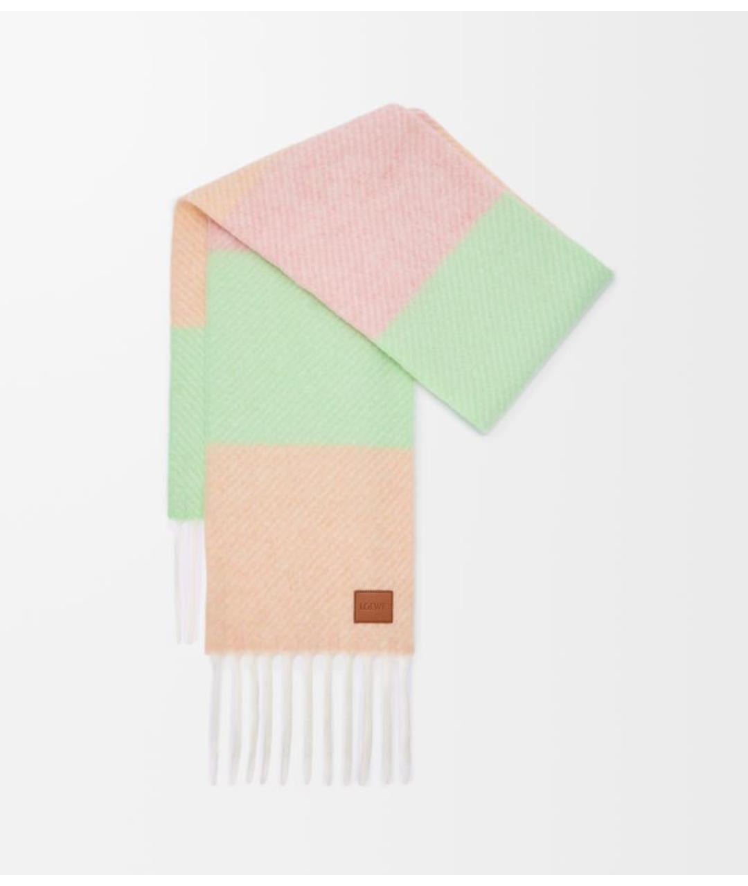LOEWE Мульти шерстяной шарф, фото 4