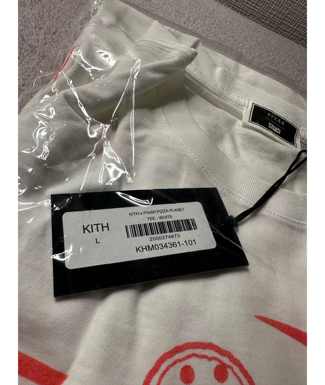 KITH Белая хлопковая футболка, фото 5