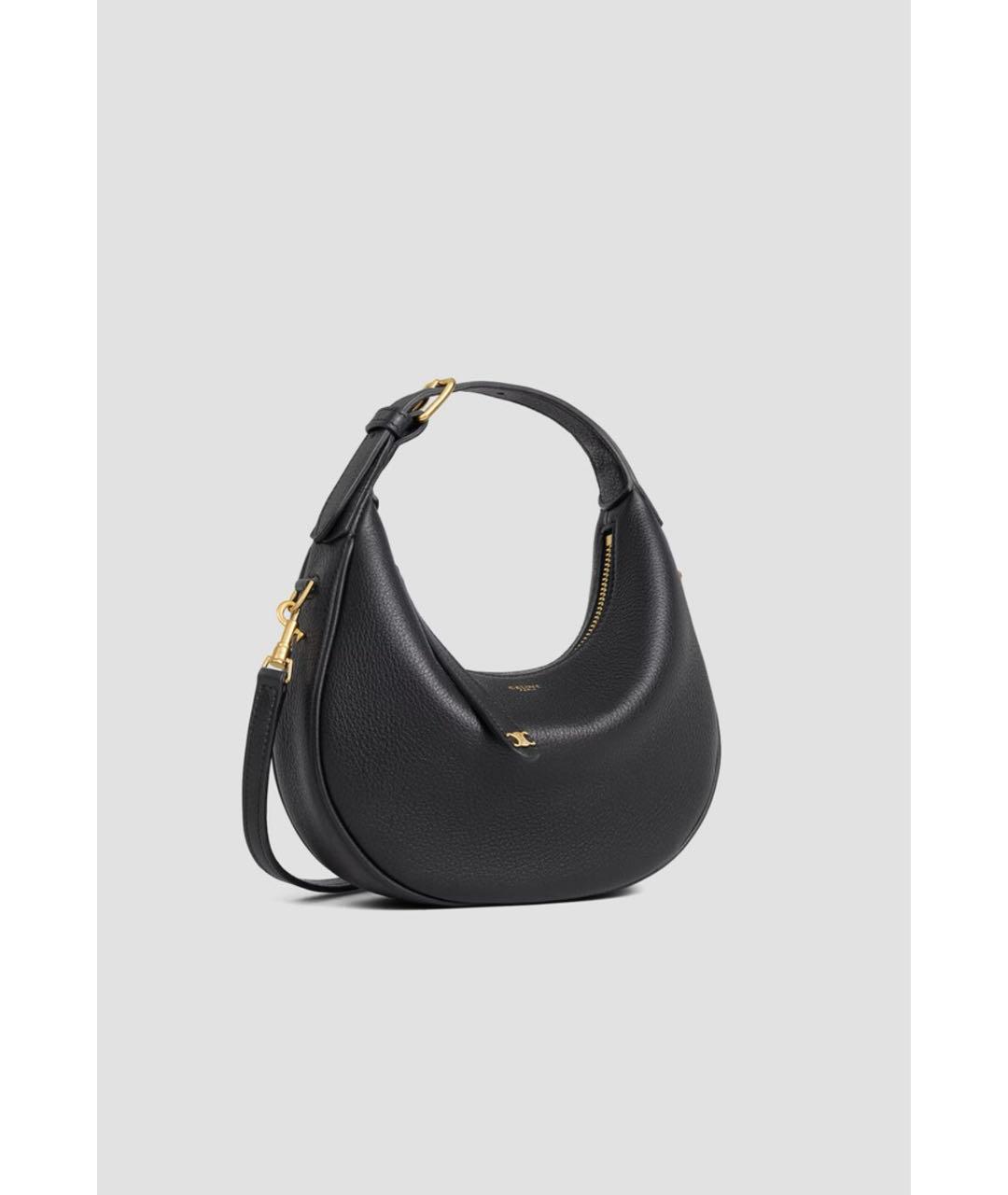 CELINE Черная кожаная сумка с короткими ручками, фото 2