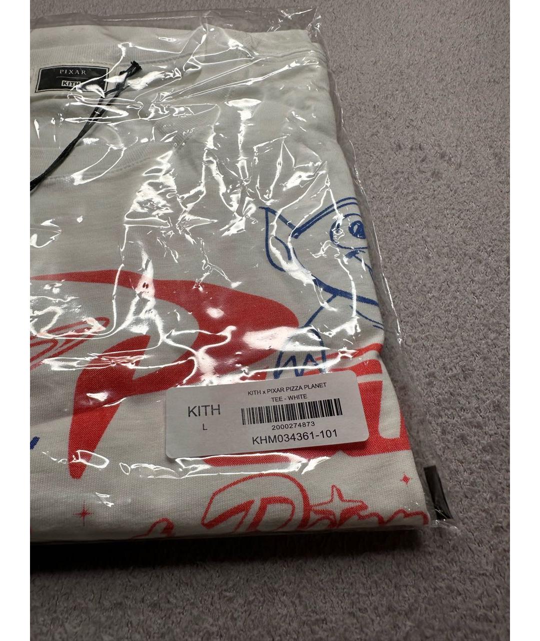 KITH Белая хлопковая футболка, фото 4