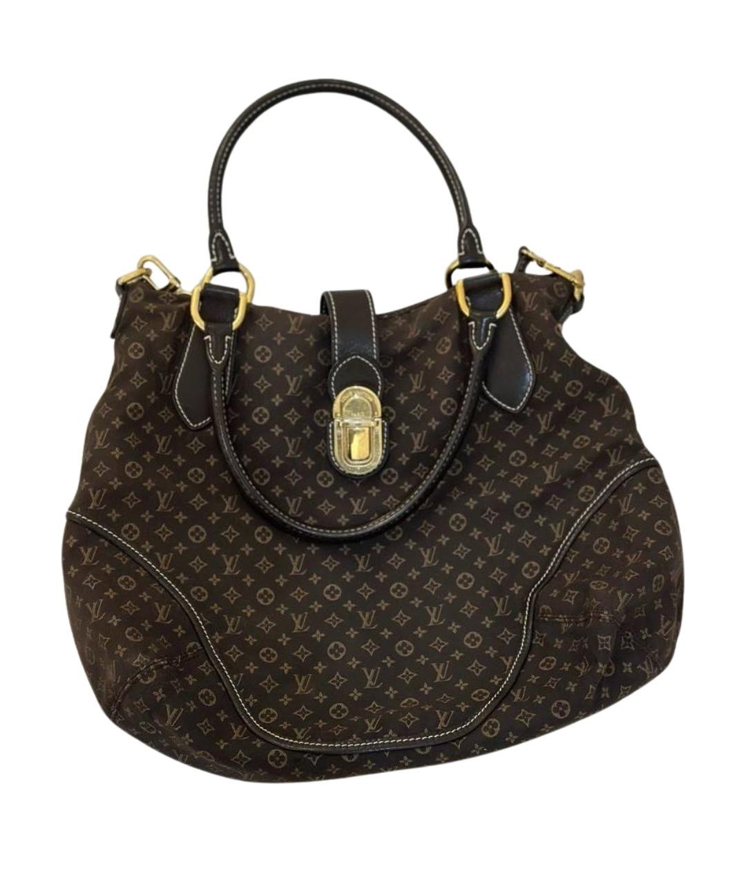 LOUIS VUITTON Коричневая деним сумка с короткими ручками, фото 1