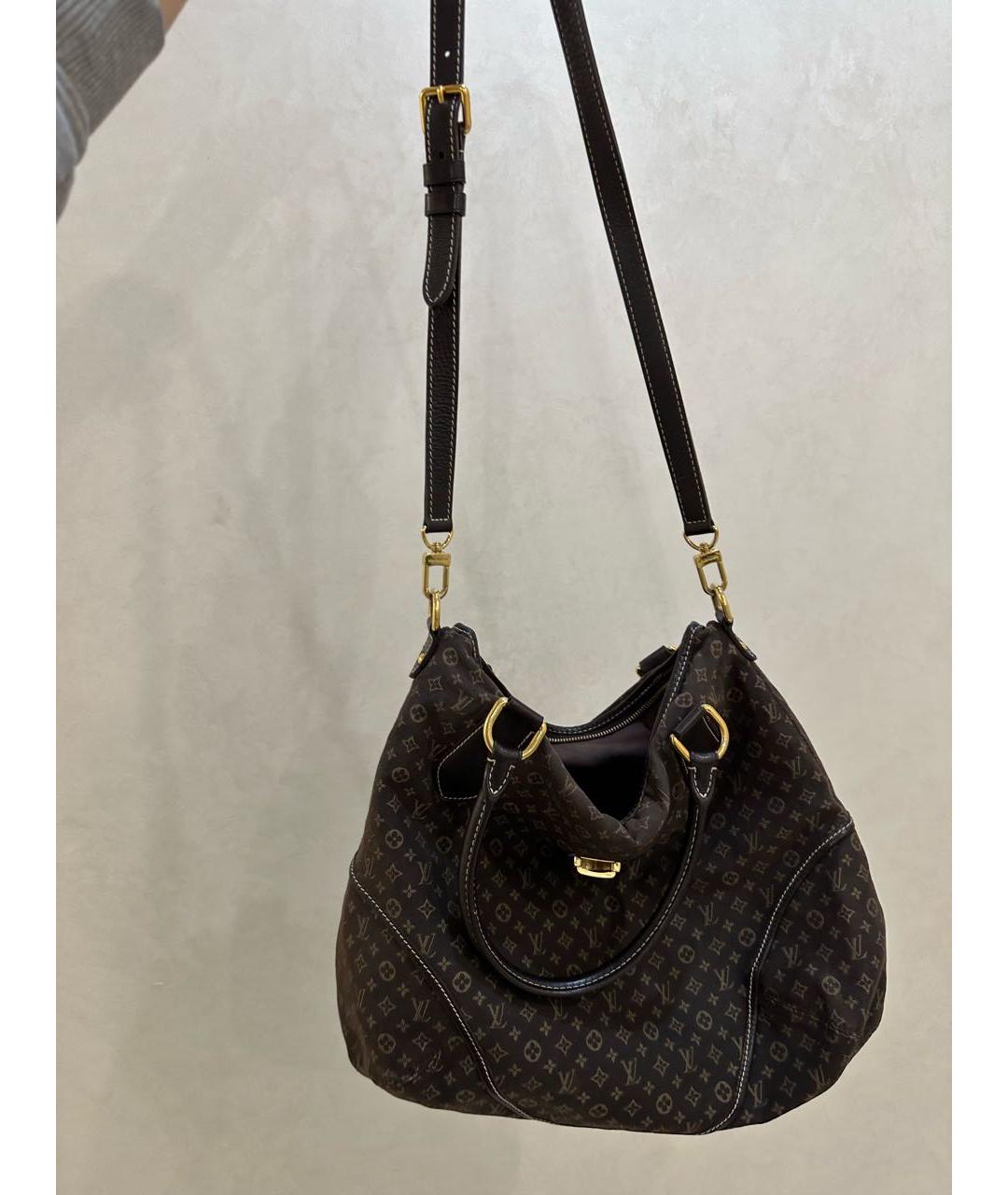 LOUIS VUITTON Коричневая деним сумка с короткими ручками, фото 3