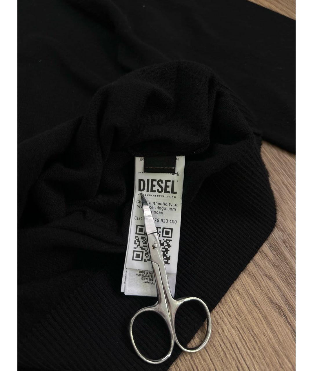 DIESEL Черный шерстяной джемпер / свитер, фото 5