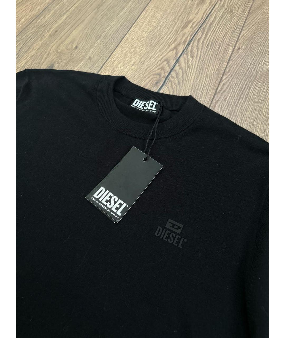 DIESEL Черный шерстяной джемпер / свитер, фото 3