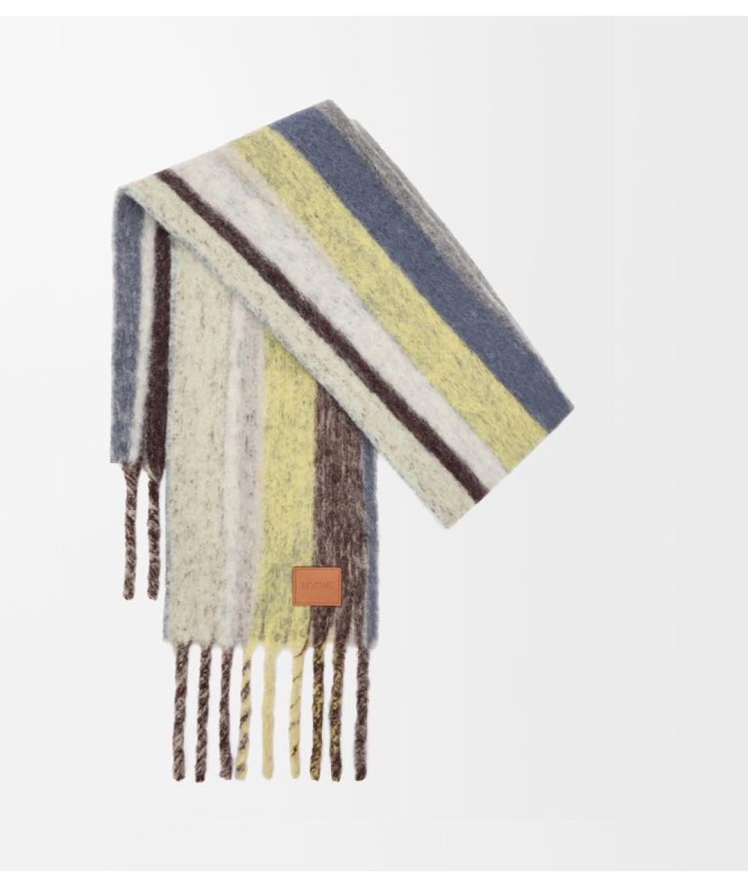 LOEWE Мульти шерстяной шарф, фото 3
