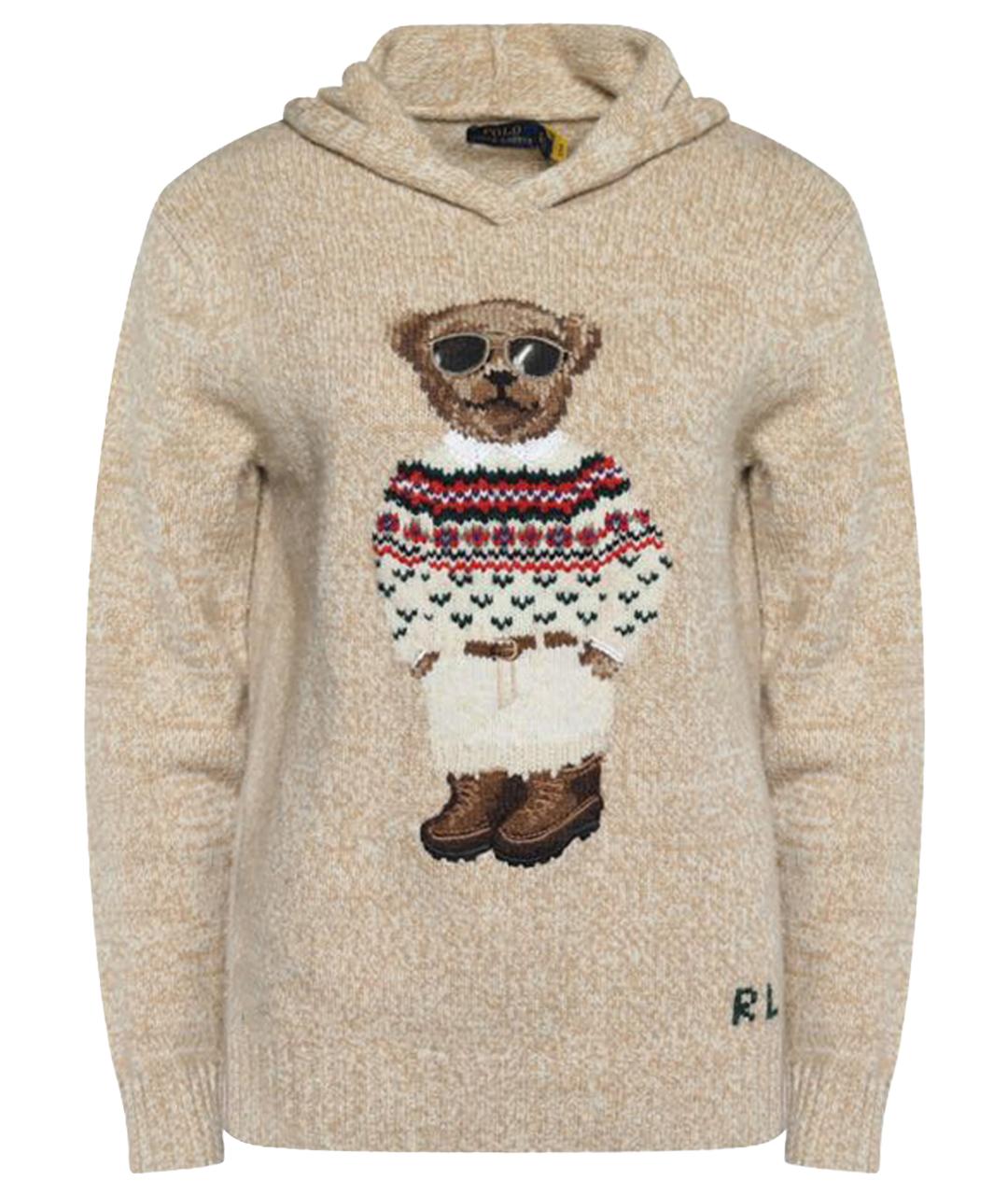 POLO RALPH LAUREN Бежевый шерстяной джемпер / свитер, фото 1