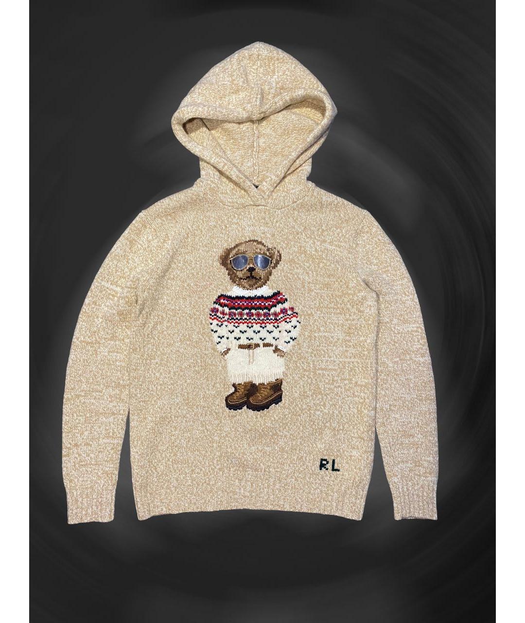 POLO RALPH LAUREN Бежевый шерстяной джемпер / свитер, фото 2