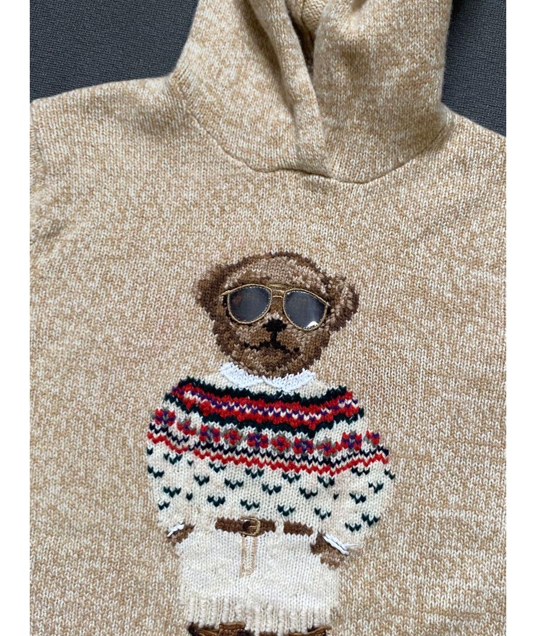 POLO RALPH LAUREN Бежевый шерстяной джемпер / свитер, фото 4