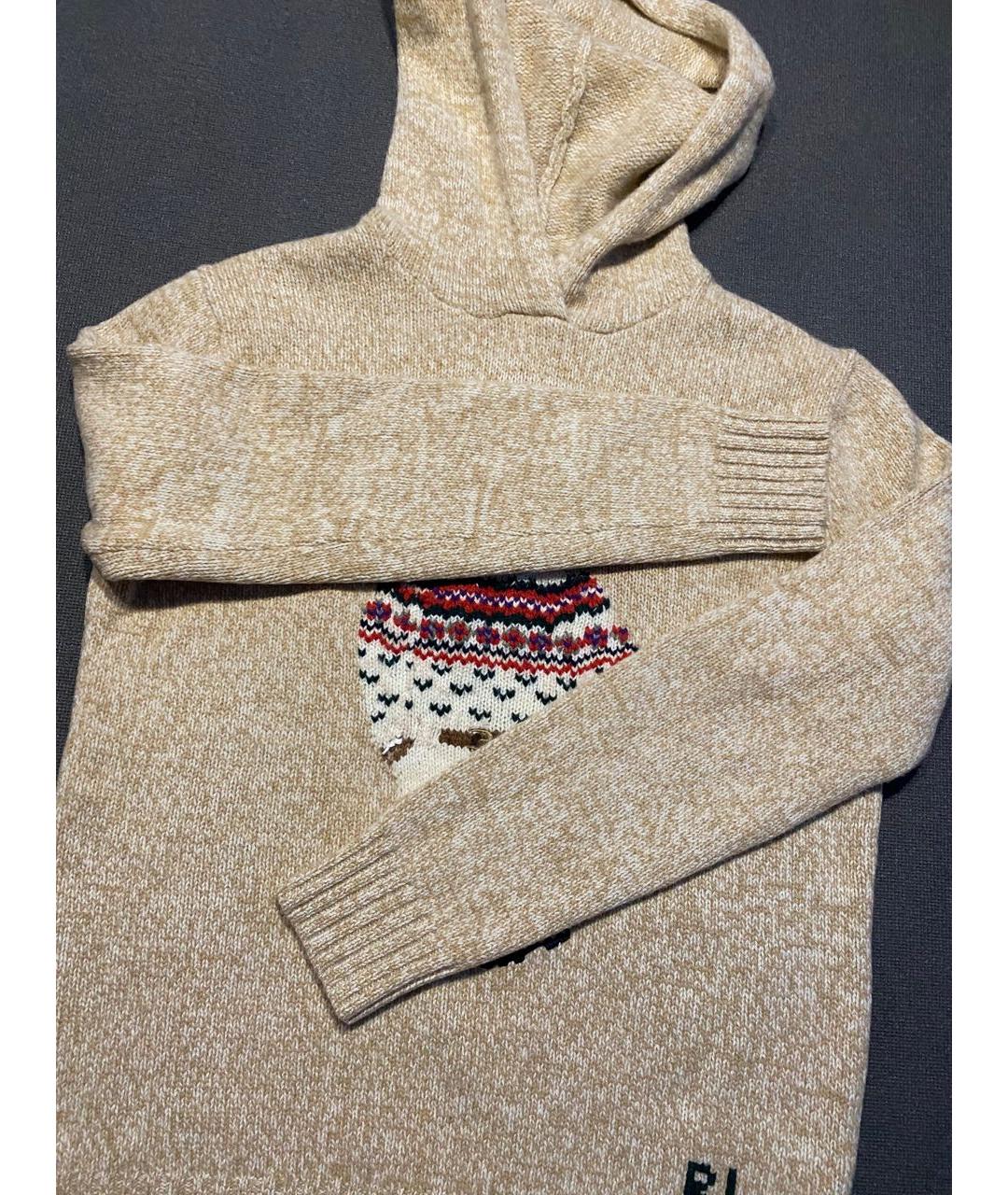 POLO RALPH LAUREN Бежевый шерстяной джемпер / свитер, фото 8