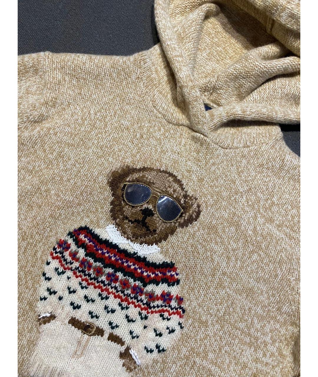 POLO RALPH LAUREN Бежевый шерстяной джемпер / свитер, фото 7