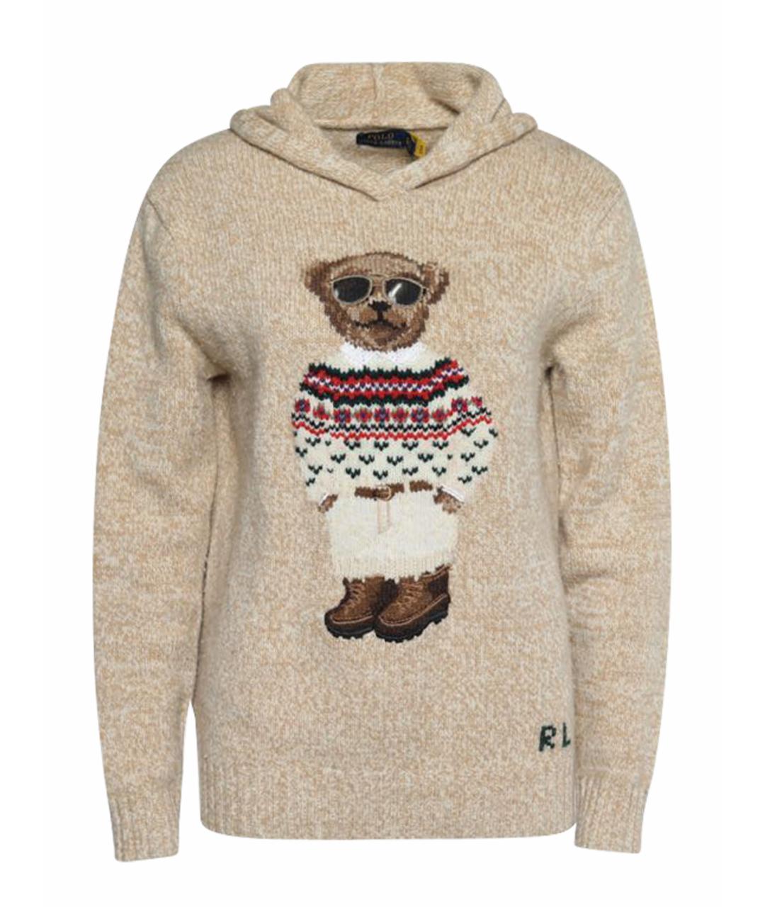 POLO RALPH LAUREN Бежевый шерстяной джемпер / свитер, фото 10