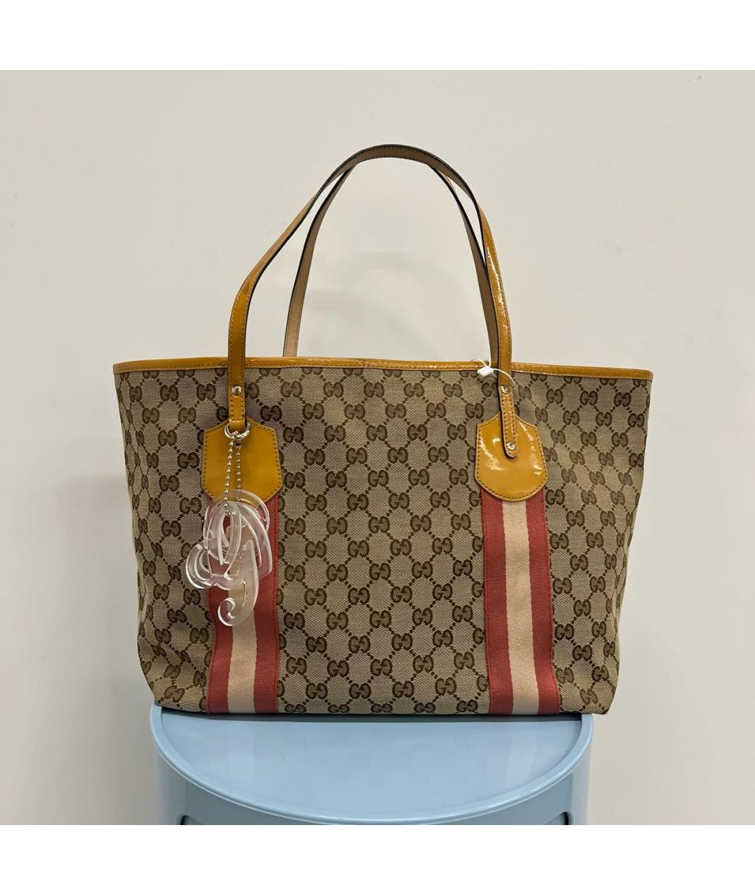 GUCCI Бежевая сумка с короткими ручками, фото 9