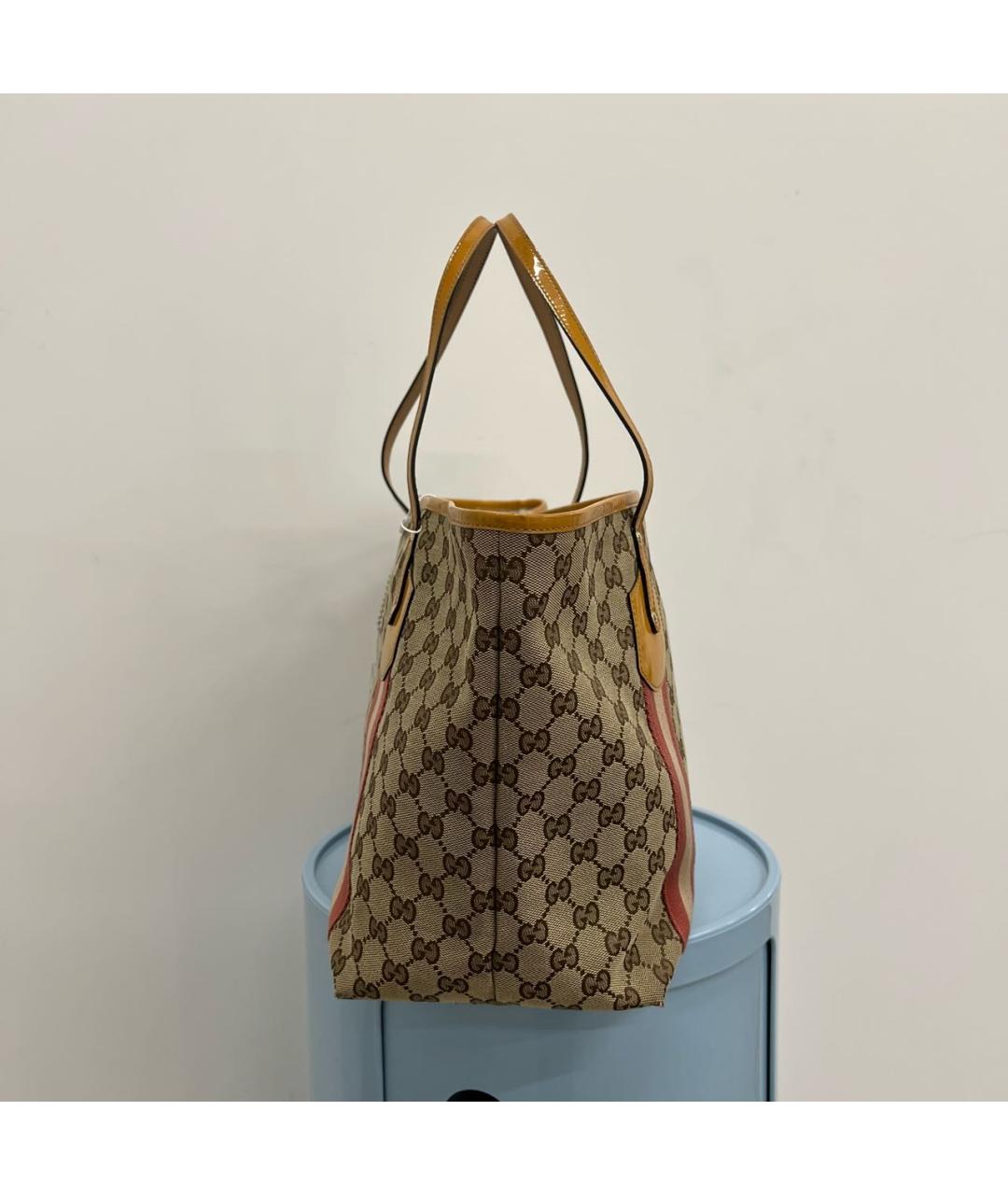 GUCCI Бежевая сумка с короткими ручками, фото 3