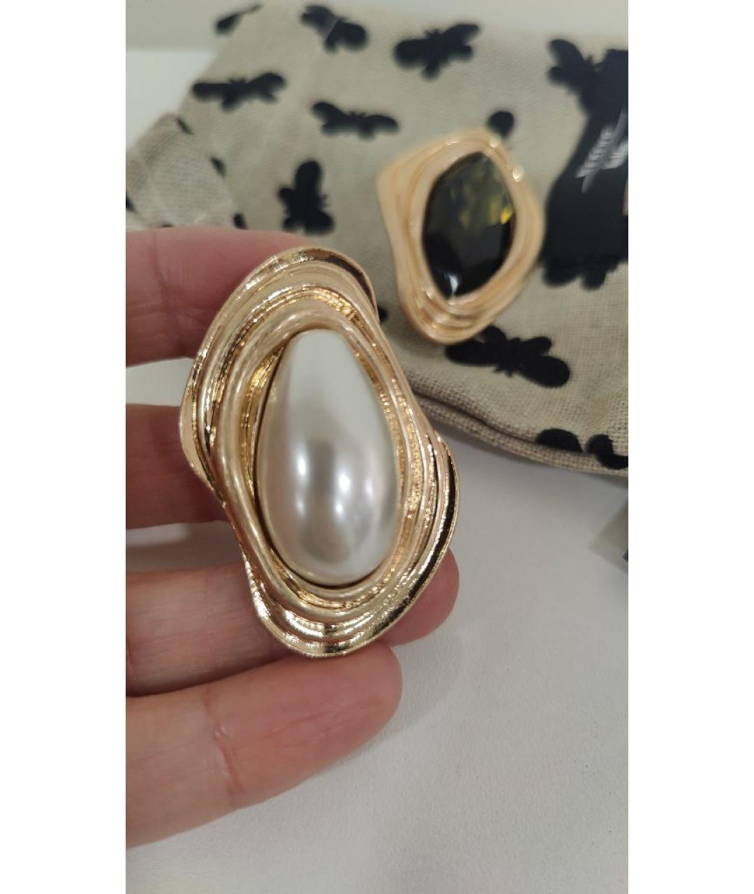 MAX MARA Золотые металлические клипсы, фото 6