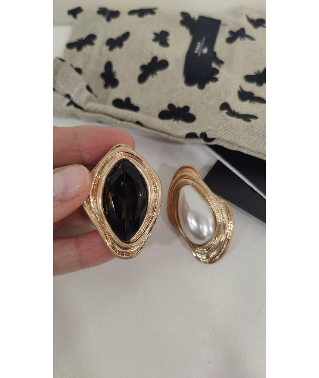 MAX MARA Золотые металлические клипсы, фото 5