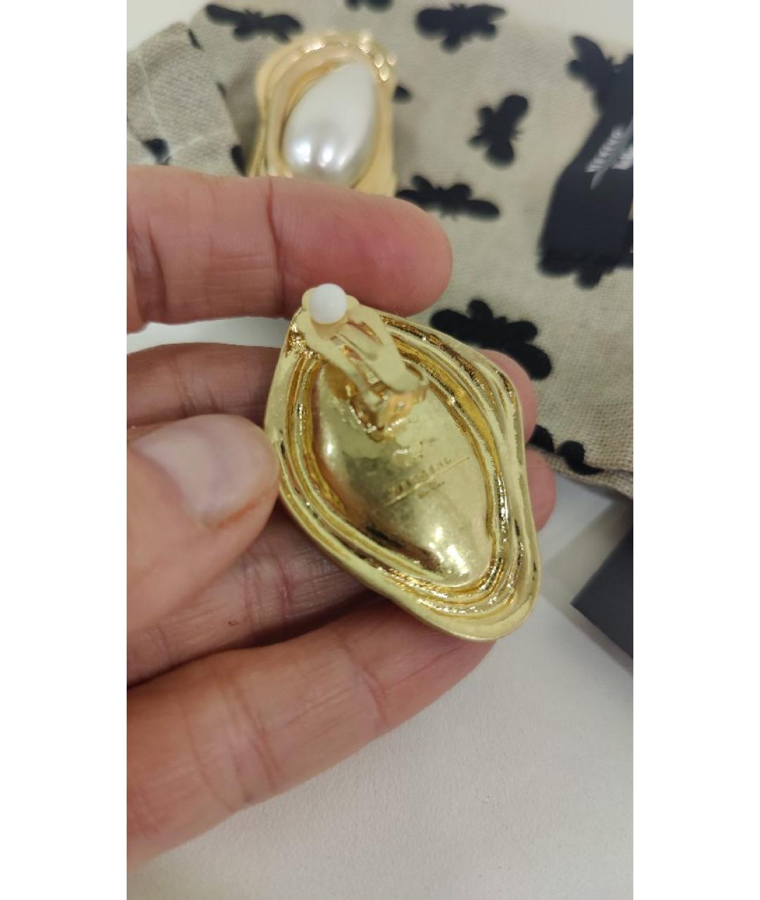 MAX MARA Золотые металлические клипсы, фото 7