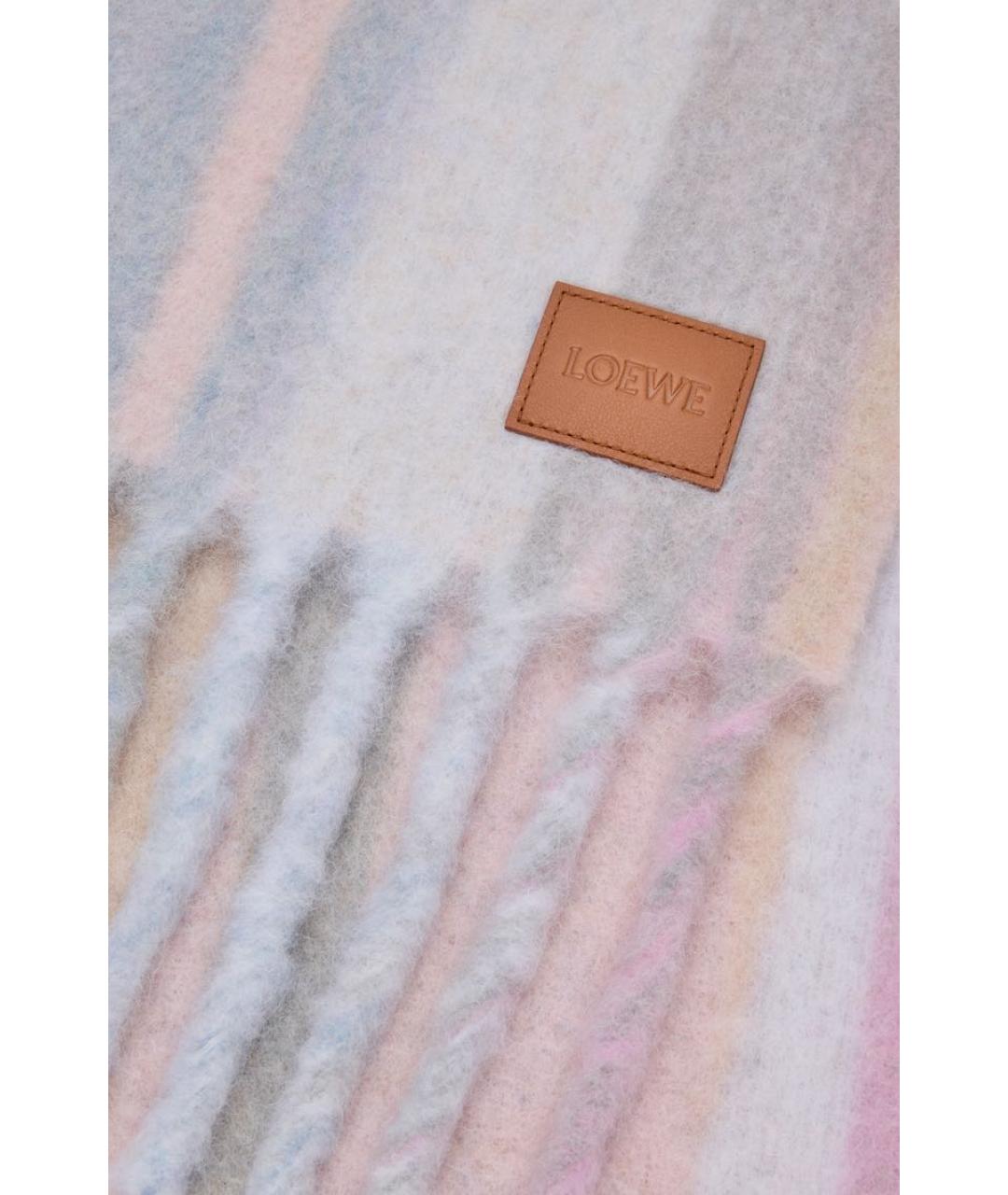 LOEWE Мульти шерстяной шарф, фото 3